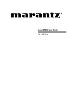 Marantz ST-6001 owners manual PDF